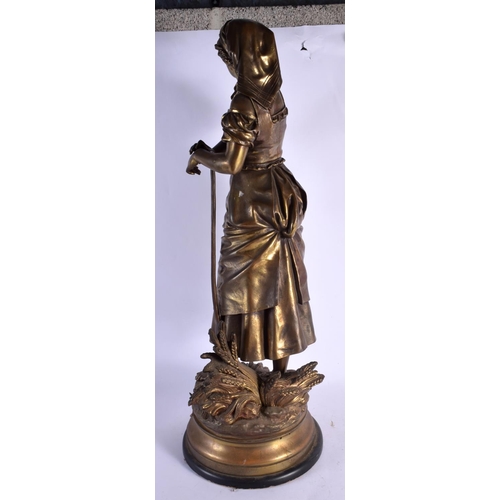 571 - French School (C1900) Bronze, Female. 59 cm high.