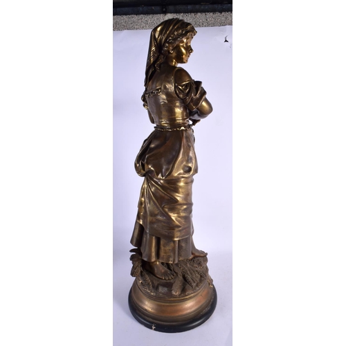 571 - French School (C1900) Bronze, Female. 59 cm high.