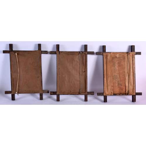 621 - THREE ANTIQUE STEVENOGRAPHS. 27 cm x 18 cm. (3)