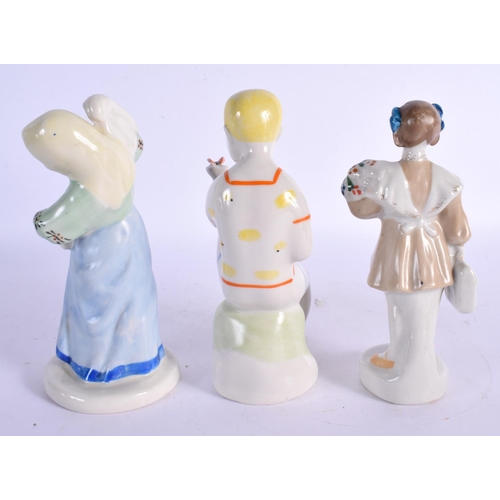 8 - A COLLECTION OF FIFTEEN UKRANIAN PORCELAIN FIGURES in various forms and sizes. (15)