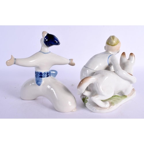 8 - A COLLECTION OF FIFTEEN UKRANIAN PORCELAIN FIGURES in various forms and sizes. (15)