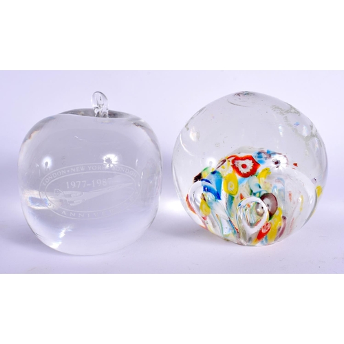 83 - A GROUP OF GLASS PAPERWEIGHTS. (7)