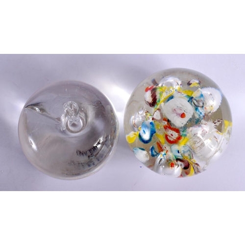 83 - A GROUP OF GLASS PAPERWEIGHTS. (7)