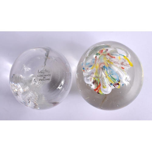 83 - A GROUP OF GLASS PAPERWEIGHTS. (7)