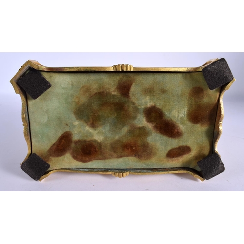 9 - A FINE MID 19TH CENTURY FRENCH SEVRES PORCELAIN AND ORMOLU CASKET painted with figures within landsc... 