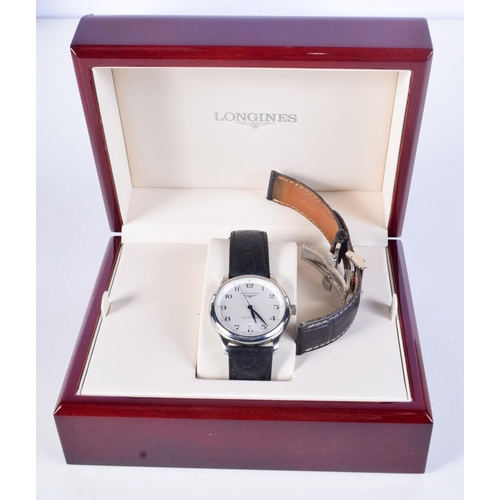 1039 - A BOXED 2017 LONGINES AUTOMATIC WATCH.  Dial 4cm incl crown