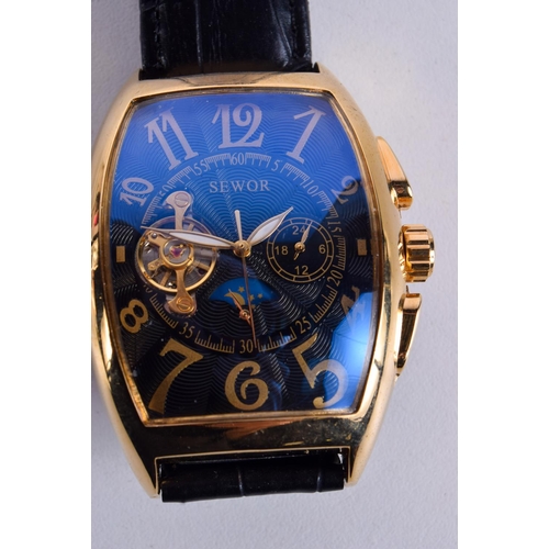 1045 - TWO GENTS FASHION WATCHES.  Largest 4.3cm incl crown (2)