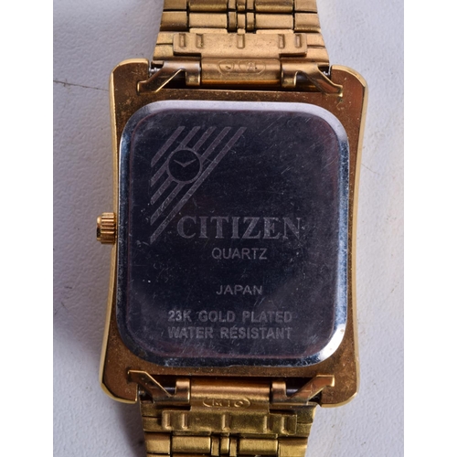 1049 - THREE CITIZEN FASHION WATCHES.  Largest dial 4.4cm incl crown