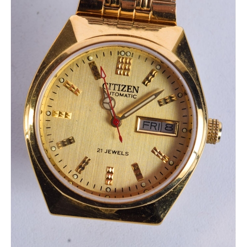 1049 - THREE CITIZEN FASHION WATCHES.  Largest dial 4.4cm incl crown