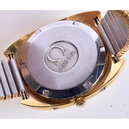 782 - BOXED 1970S OMEGA MEGAQUARTZ 32KHZ WATCH.  4cm incl crown