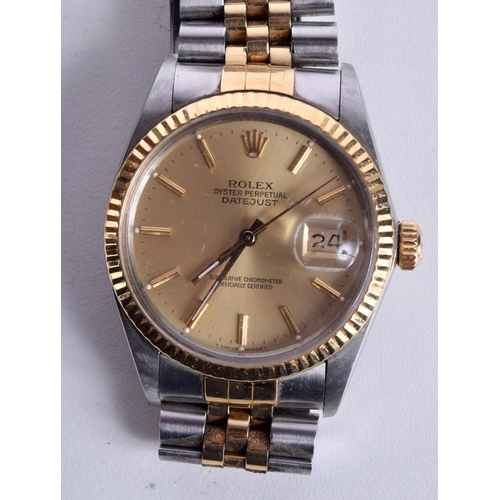 786 - BOXED ROLEX OYSTER DATE JUST.  3.8cm incl crown