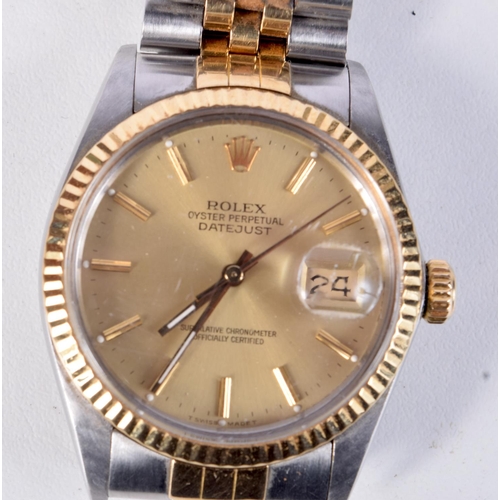 786 - BOXED ROLEX OYSTER DATE JUST.  3.8cm incl crown