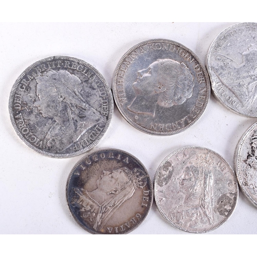 810 - SIX SILVER COINS.  Weight 136.9g (6)