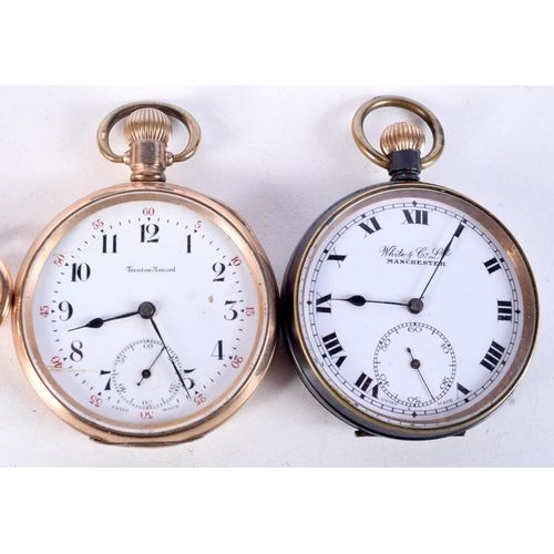 827 - 3 X POCKET WATCHES.  5cm diameter (3)