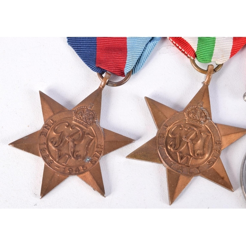 828 - FIVE WORLD WAR TWO MEDALS COMPRISING, WAR MEDAL, AFRICA STAR AND CAMPAIGN STAR, ITALY STAR AND FRANC... 