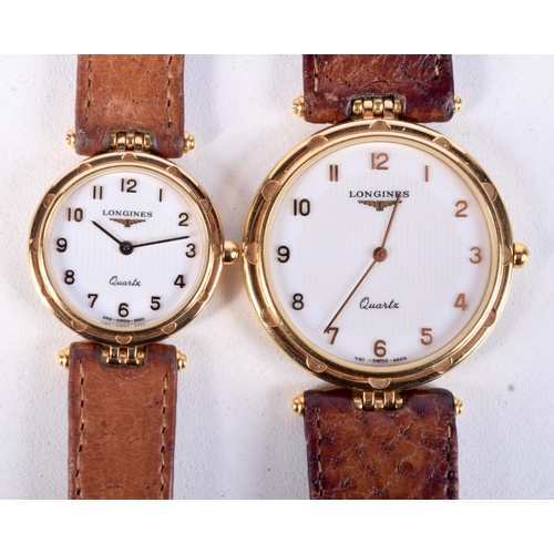 862 - HIS AND HERS LONGINES QUARTZ WATCHES