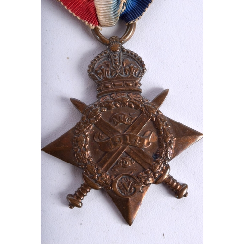 876 - 1914-1918 STERLING SILVER GEORGE V MEDAL AND A 1914 STAR AWARDED TO S-31388 T SJT G SMITH ASC (2)