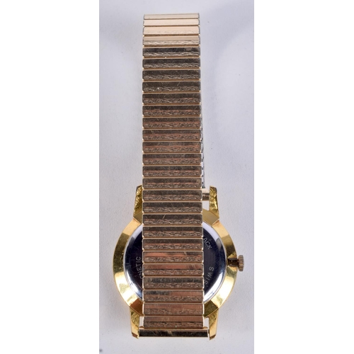 890 - GOLD PLATED OMEGA ANTIMAGNETIC.  Dial 3.4cm incl crown