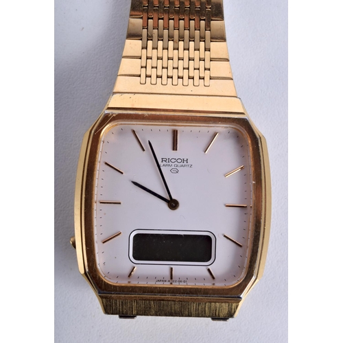 905 - 2 X VINTAGE GOLD PLATED WATCHES.  Largest dial 3.7cm incl crown