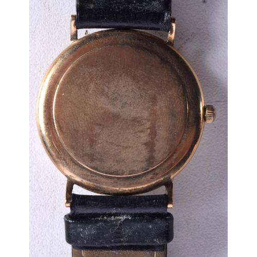 915 - 9CT GOLD CASED SOVEREIGN WATCH.  Hallmarked Birmingham 9ct,  Dial 3.3cm incl crown