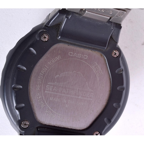 941 - A CASIO TRIPLE SENSOR WATCH.  Dial 5cm