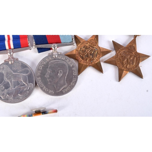 956 - 2ND WW MEDALS CONSISTING OF 2 GREAT WAR MEDALS, 2 1939 - 1945 STARS, A DEFENCE MEDAL AND A FRANCE AN... 