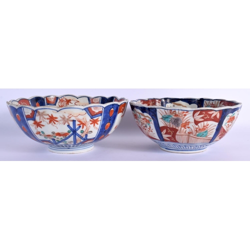 1556 - A VERY LARGE PAIR OF 19TH CENTURY JAPANESE MEIJI PERIOD SATSUMA VASES together with imari planter et... 