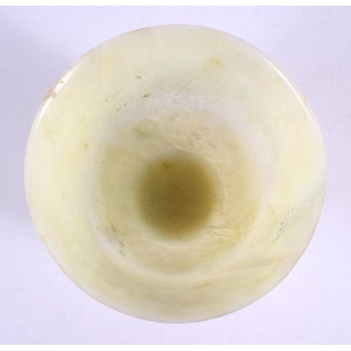 1647 - AN EARLY 20TH CENTURY CHINESE JADE TYPE TEABOWL Late Qing/Republic. 9 cm diameter.