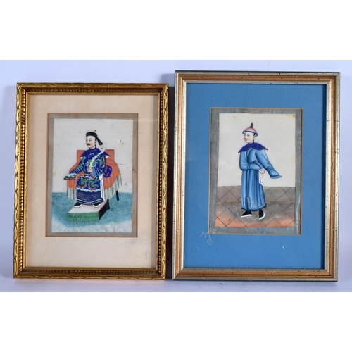 1690 - Chinese School (19th Century) Pair, Pith, Watercolour. 23 cm x 15 cm.