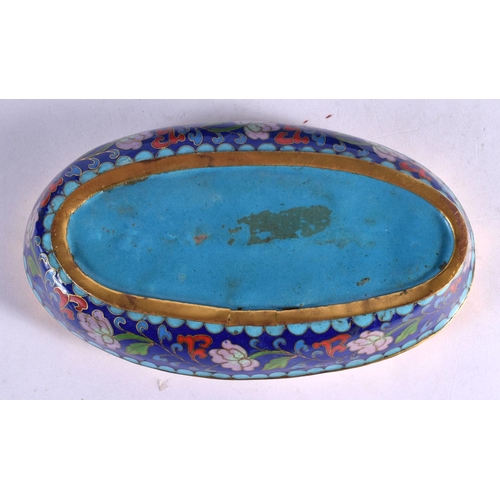 1693 - EARLY 20TH CENTURY CHINESE CLOISONNE ENAMEL DUCK BOX AND COVER Late Qing/Republic. 25 cm x 18 cm.