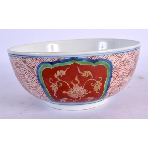 1700 - A 19TH CENTURY JAPANESE MEIJI PERIOD IMARI BOWL painted with flowers. 14 cm diameter.