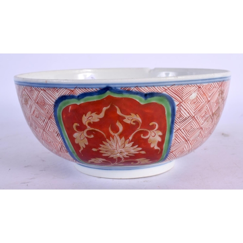 1700 - A 19TH CENTURY JAPANESE MEIJI PERIOD IMARI BOWL painted with flowers. 14 cm diameter.