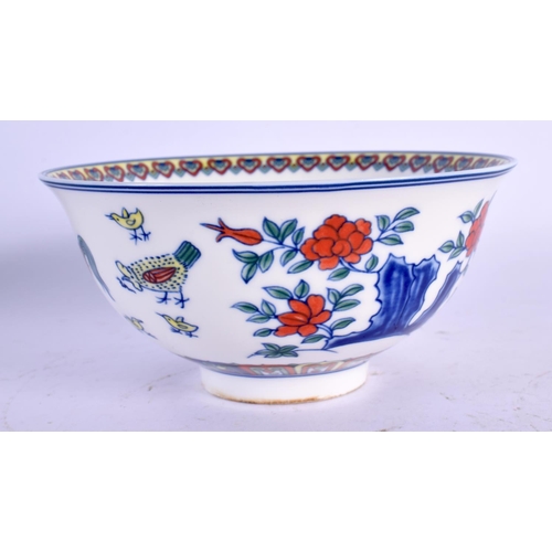 1725 - A CHINESE DOUCA PORCELAIN BOWL 20th Century. 11.5 cm diameter.