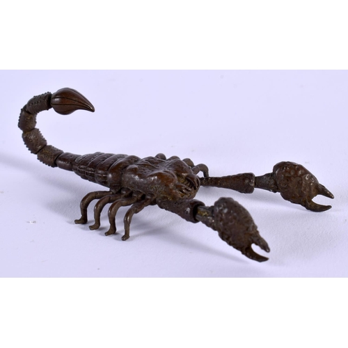 1850 - A JAPANESE SCORPION OKIMONO. 9 cm x 4 cm.