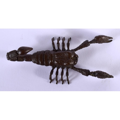 1850 - A JAPANESE SCORPION OKIMONO. 9 cm x 4 cm.