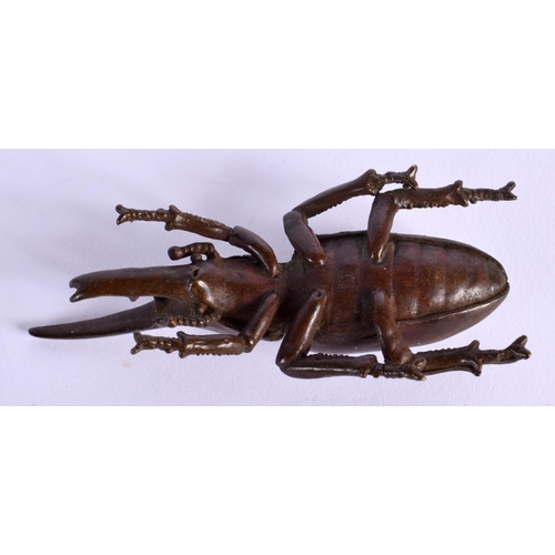 1875 - A JAPANESE BRONZE INSECT OKIMONO. 8 cm x 3 cm.