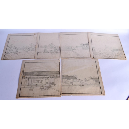 2136 - A GROUP OF 19TH/20TH CENTURY CHINESE AND JAPANESE WATERCOLOURS together with prints etc. (qty)