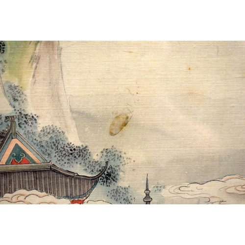 2140 - Chinese School (19th Century) Watercolour, Beauties within a landscape. 95 cm x 55 cm.