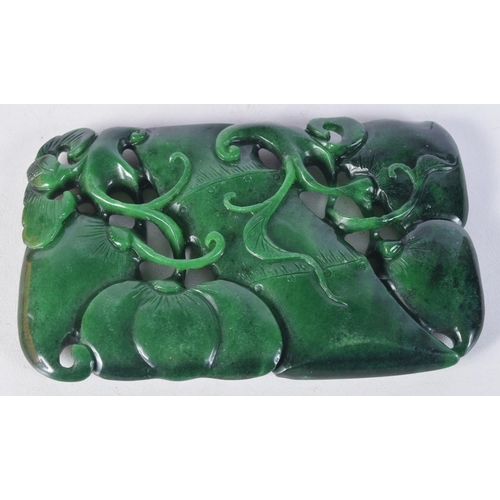 3001 - A Chinese carved Jade boulder in the form of a fruiting pod 11.5 x 7 cm