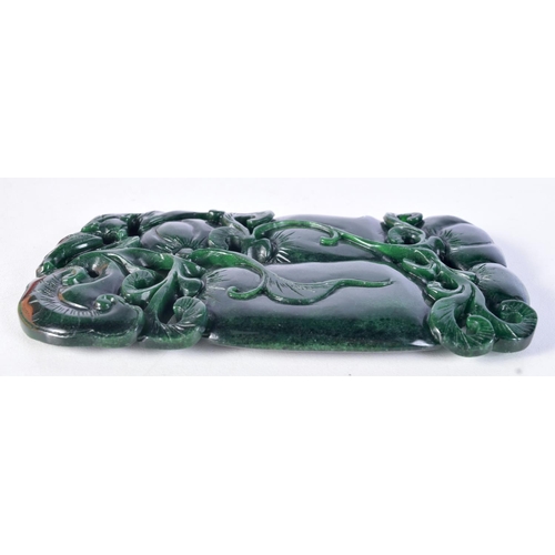 3002 - A Chinese carved Jade boulder in the form of a fruiting pod 13 x 7 cm.