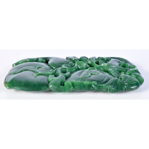 3003 - A Chinese carved Jade boulder in the form of a fruiting pod 12 x 7 cm.