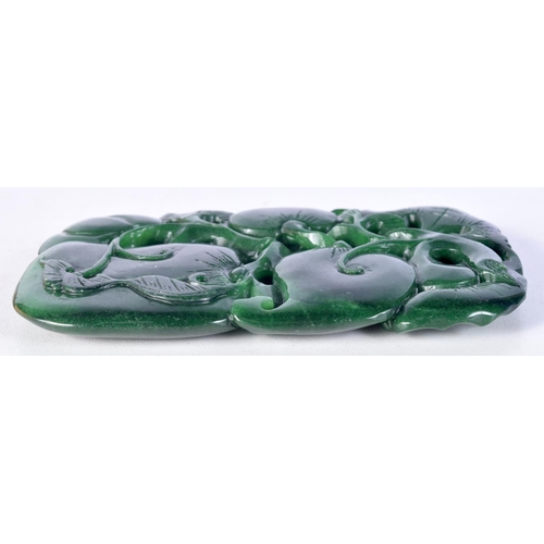 3005 - A Chinese carved Jade boulder in the form of a fruiting pod 13 x 7 cm.