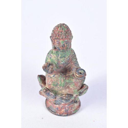 3013 - A Small Chinese Tibetan bronze Buddha 6 cm.