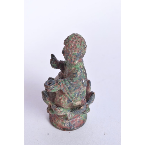 3013 - A Small Chinese Tibetan bronze Buddha 6 cm.