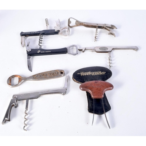 3053 - A collection of vintage corkscrew/bottle openers some branded (7).