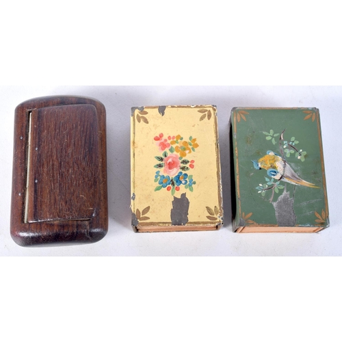 3085 - A collection of Vesta cases , a wooden snuff box and a collection of Players cigarette boxes (16).