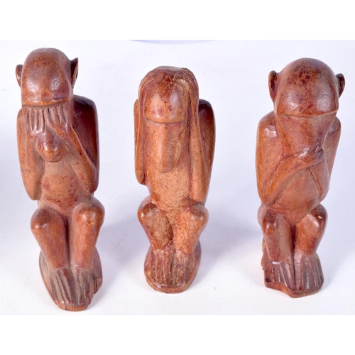 3094 - A collection of African tribal wooden carvings and a terracotta head . largest 40 cm.(10)