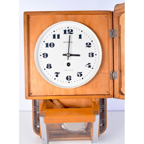 3095 - A Russian wooden Lantaz wall clock 50 x 30 cm .