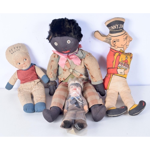 3099 - A collection of  vintage soft toys and vintage advertising pieces including a  Sunny Jim Force wheat... 