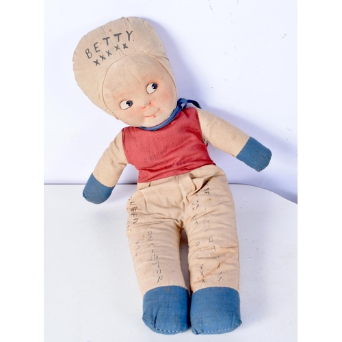 3099 - A collection of  vintage soft toys and vintage advertising pieces including a  Sunny Jim Force wheat... 